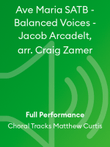 Ave Maria SATB - Balanced Voices - Jacob Arcadelt, arr. Craig Zamer
