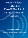 Hodie Christus Natus Est SSAATTBB - Alto 2 Muted - Giovanni Gabrieli