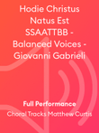 Hodie Christus Natus Est SSAATTBB - Balanced Voices - Giovanni Gabrieli
