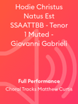 Hodie Christus Natus Est SSAATTBB - Tenor 1 Muted - Giovanni Gabrieli