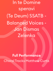 In te Domine speravi (Te Deum) SSATB - Balanced Voices - Jan Dismas Zelenka