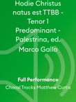 Hodie Christus natus est TTBB - Tenor 1 Predominant - Palestrina, ed. Marco Gallo