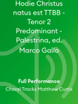 Hodie Christus natus est TTBB - Tenor 2 Predominant - Palestrina, ed. Marco Gallo