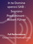 In te Domine speravi SAB - Soprano Predominant - Robert Führer