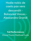 Hodie nobis de caelo pax vera descendit - Balanced Voices - Alessandro Grandi