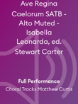 Ave Regina Caelorum SATB - Alto Muted - Isabella Leonarda, ed. Stewart Carter
