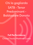 Chi la gagliarda SATB - Tenor Predominant - Baldassare Donato