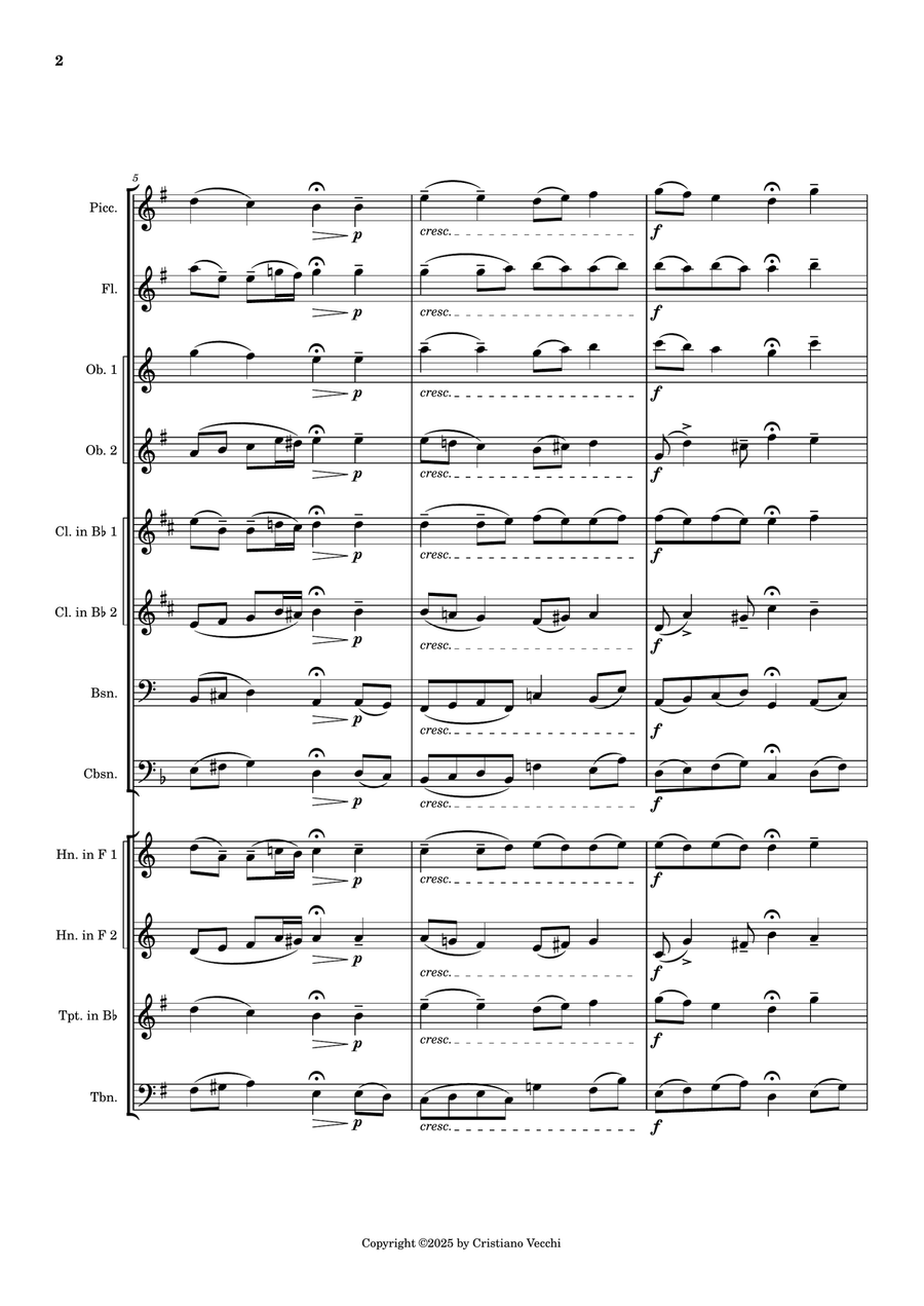 Projected Chorale 248/23 B for Wind Ensemble Large Ensemble - Digital Sheet Music page 2