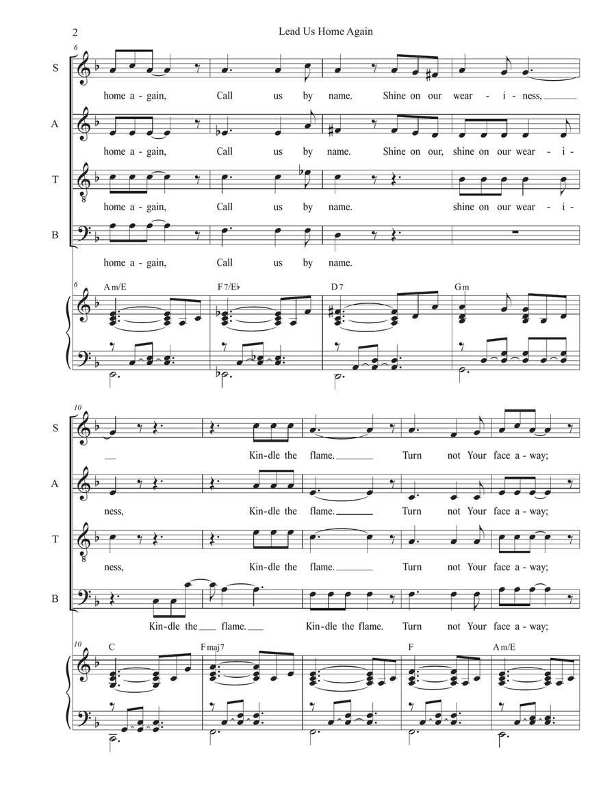 Lead Us Home Again (SATB) by Stephen DeCesare 4-Part - Digital Sheet Music page 2