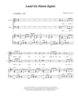 Lead Us Home Again (Duet for Tenor and Bass solo)