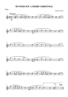 We Wish You a Merry Christmas - for Flute, Oboe and Clarinet (with Chords) Small Ensemble scores gallery preview page 3
