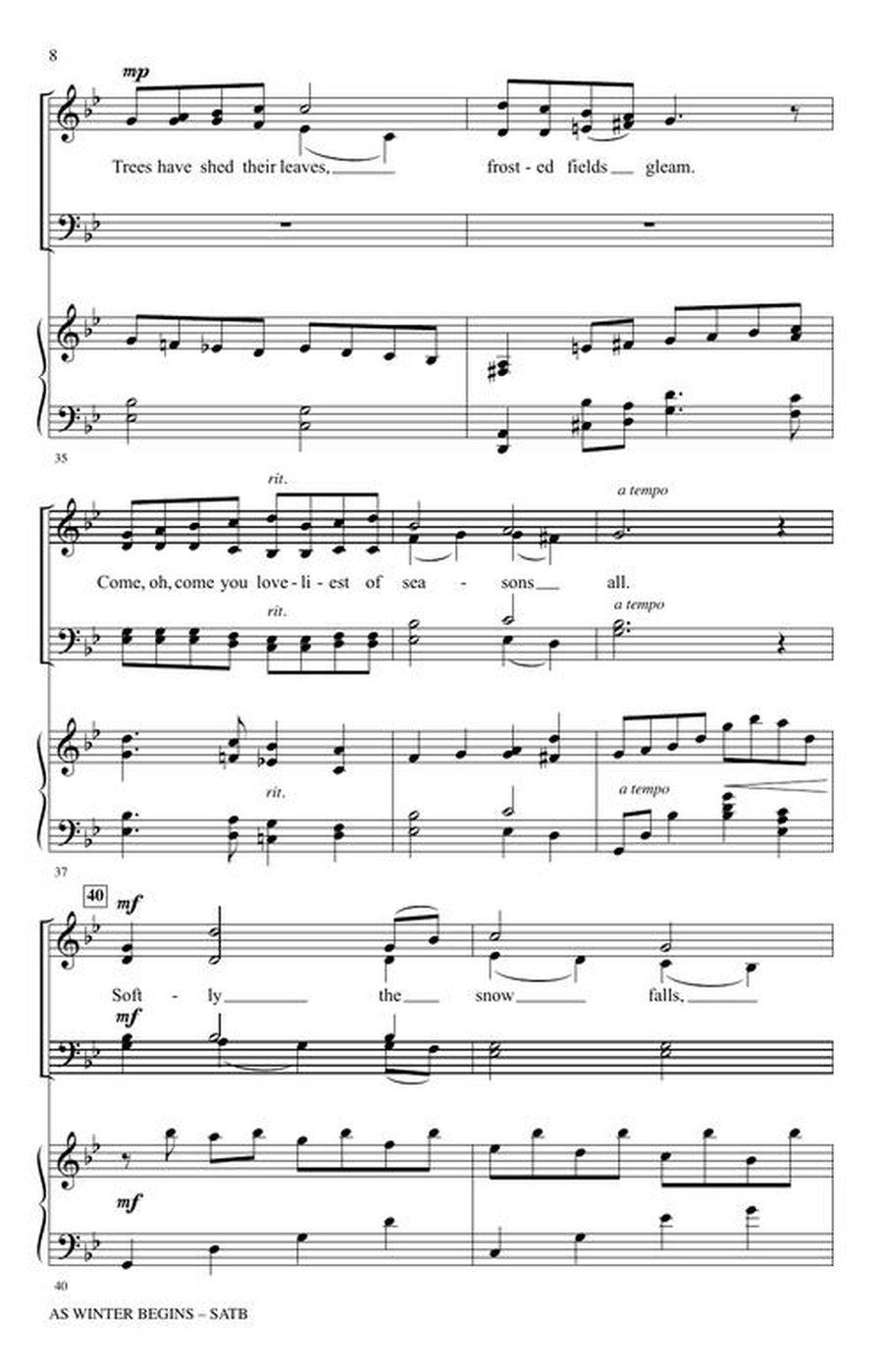 As Winter Begins 4-Part scores gallery preview page 5