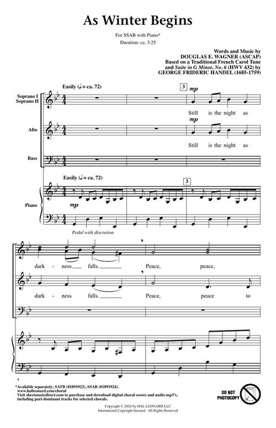 As Winter Begins Choir scores gallery preview page 3