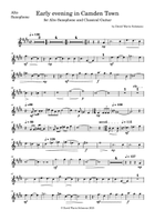 Early Evening in Camden Town for alto saxophone and classical guitar Alto Saxophone scores gallery preview page 4