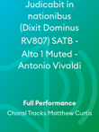Judicabit in nationibus (Dixit Dominus RV807) SATB - Alto 1 Muted - Antonio Vivaldi