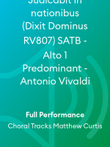Judicabit in nationibus (Dixit Dominus RV807) SATB - Alto 1 Predominant - Antonio Vivaldi