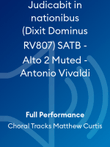 Judicabit in nationibus (Dixit Dominus RV807) SATB - Alto 2 Muted - Antonio Vivaldi
