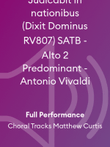 Judicabit in nationibus (Dixit Dominus RV807) SATB - Alto 2 Predominant - Antonio Vivaldi