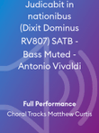 Judicabit in nationibus (Dixit Dominus RV807) SATB - Bass Muted - Antonio Vivaldi