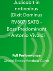 Judicabit in nationibus (Dixit Dominus RV807) SATB - Bass Predominant - Antonio Vivaldi