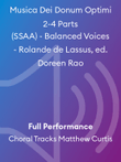 Musica Dei Donum Optimi 2-4 Parts (SSAA) - Balanced Voices - Rolande de Lassus, ed. Doreen Rao
