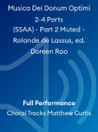 Musica Dei Donum Optimi 2-4 Parts (SSAA) - Part 2 Muted - Rolande de Lassus, ed. Doreen Rao