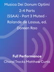 Musica Dei Donum Optimi 2-4 Parts (SSAA) - Part 3 Muted - Rolande de Lassus, ed. Doreen Rao