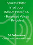 Sancta Mater, istud agas (Stabat Mater) SA - Balanced Voices - Pergolesi