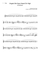 Angels We Have Heard On High - Flute, Oboe and Piano. With Parts. Small Ensemble scores gallery preview page 4