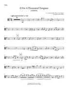 O For A Thousand Tongues To Sing [AZMON] String Quartet scores gallery preview page 3