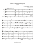 O For A Thousand Tongues To Sing [AZMON] String Quartet scores gallery preview page 5