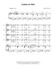 Listen to Him (SATB)