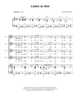 Listen to Him (Vocal Trio - (SAB)