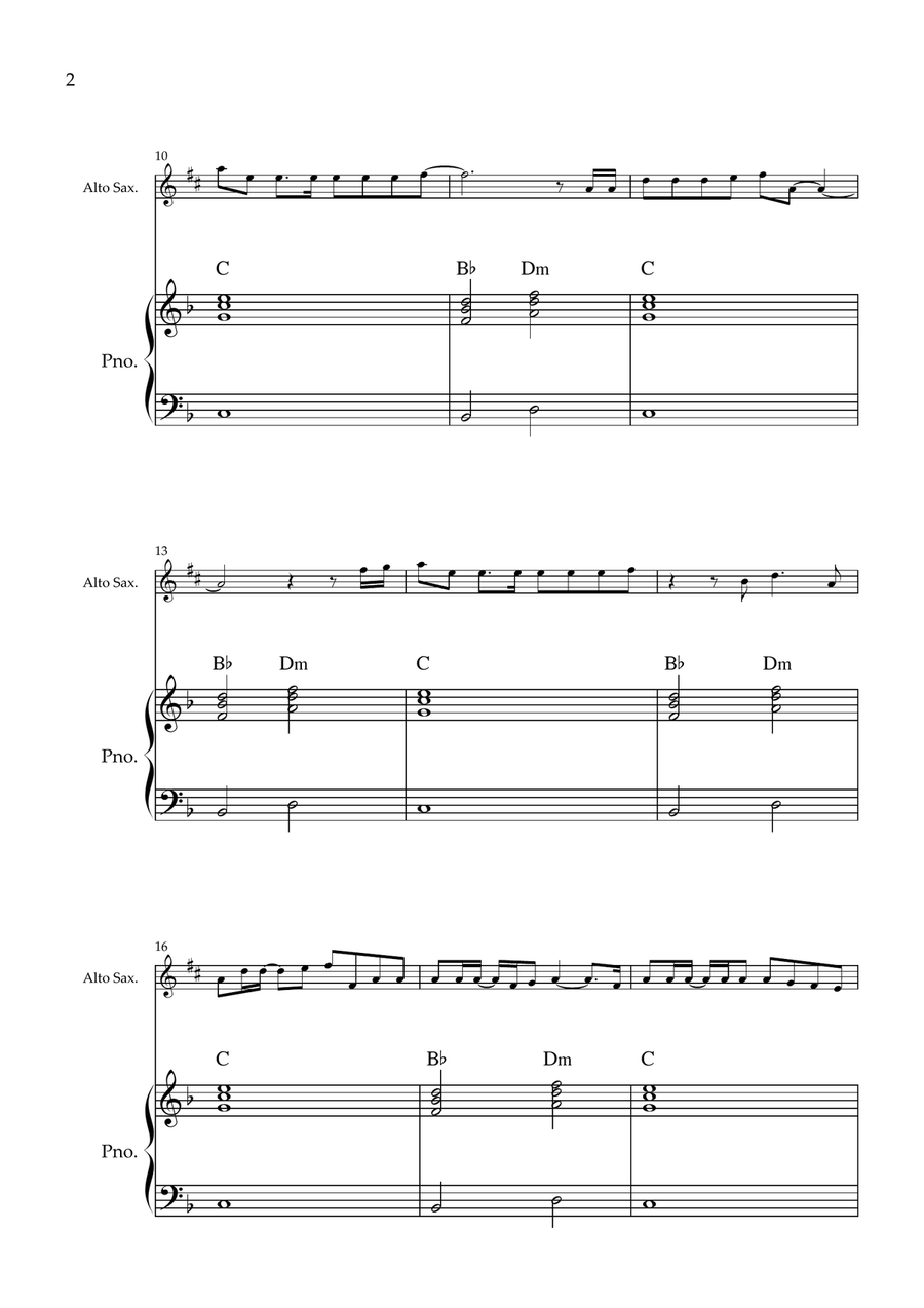 My Universe by Chris Martin Alto Saxophone - Digital Sheet Music page 2