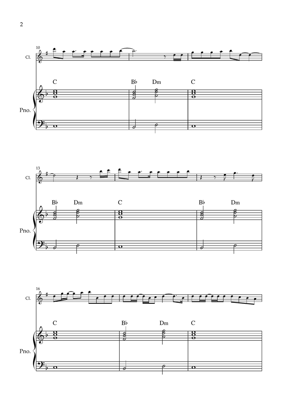 My Universe by Chris Martin B-Flat Clarinet - Digital Sheet Music page 2