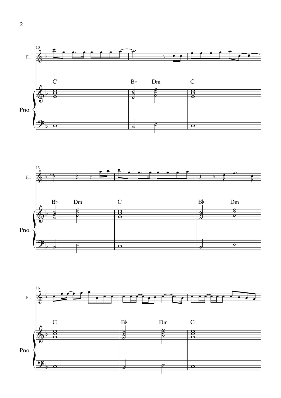 My Universe by Chris Martin Flute - Digital Sheet Music page 2
