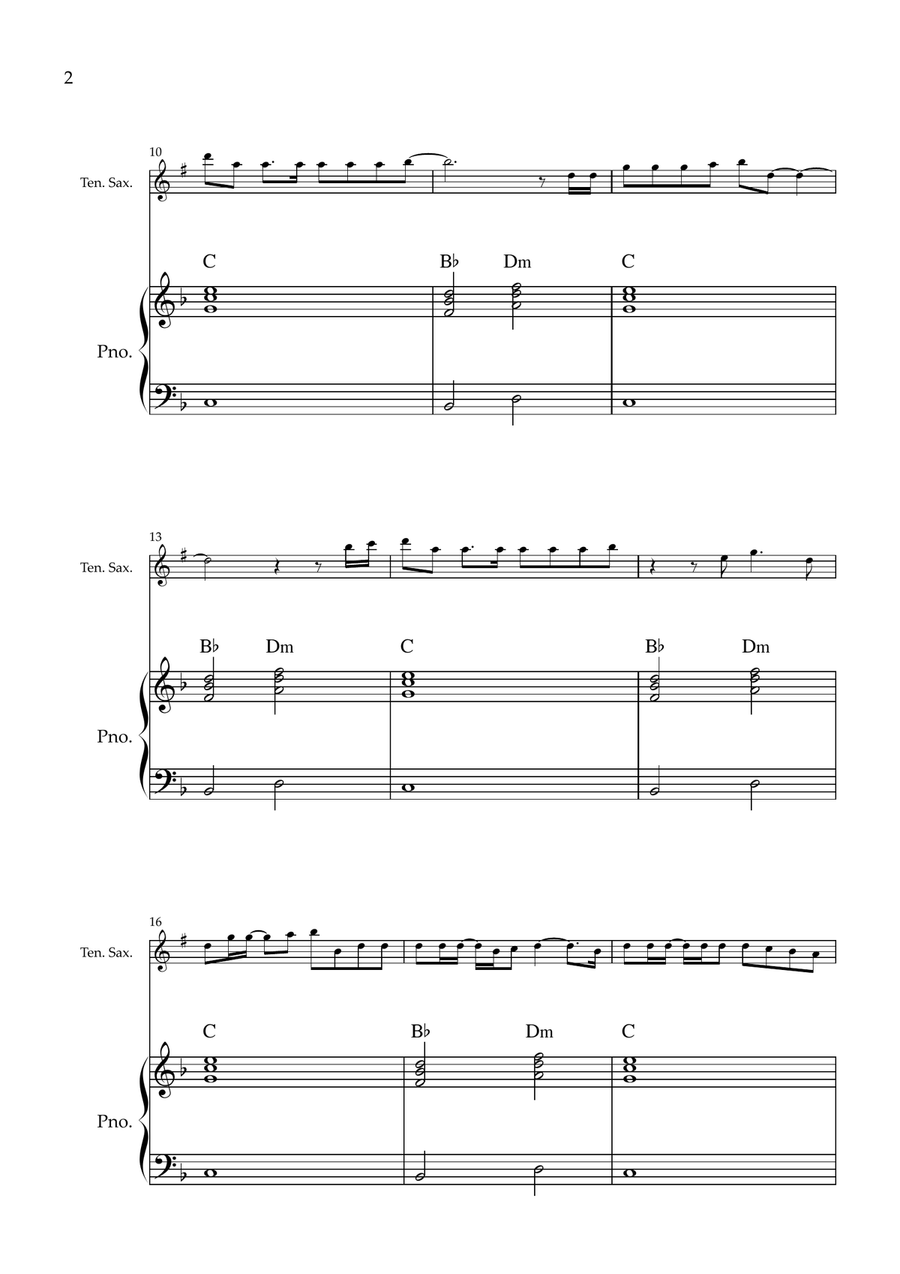 My Universe by Chris Martin Tenor Saxophone - Digital Sheet Music page 2