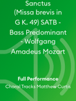 Sanctus (Missa brevis in G K. 49) SATB - Bass Predominant - Wolfgang Amadeus Mozart