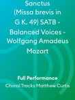 Sanctus (Missa brevis in G K. 49) SATB - Balanced Voices - Wolfgang Amadeus Mozart