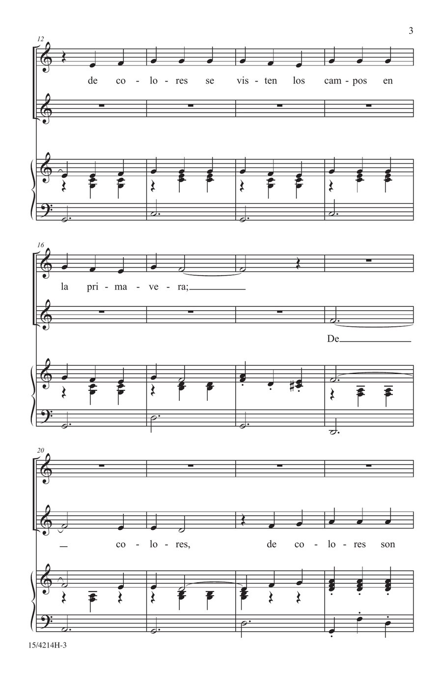 De Colores Choir - Digital Sheet Music page 3