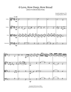 O Love, How Deep, How Broad [DEUS TUORUM MILITUM] String Quartet scores gallery preview page 3