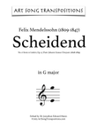 MENDELSSOHN: Scheidend, Op. 9 no. 6 (transposed to G major)