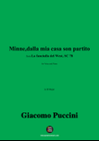 Giacomo Puccini-Minne,dalla mia casa son partito,in B Major