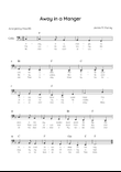 Away in a Manger - Alto Sax in F Major With Chords & Lyrics - Easy