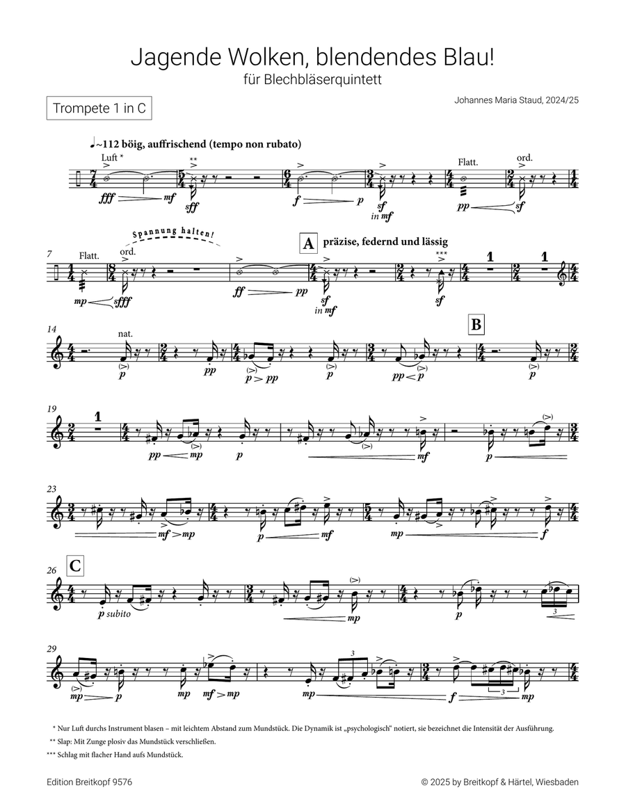 Jagende Wolken, blendendes Blau! Tuba - Sheet Music page 2