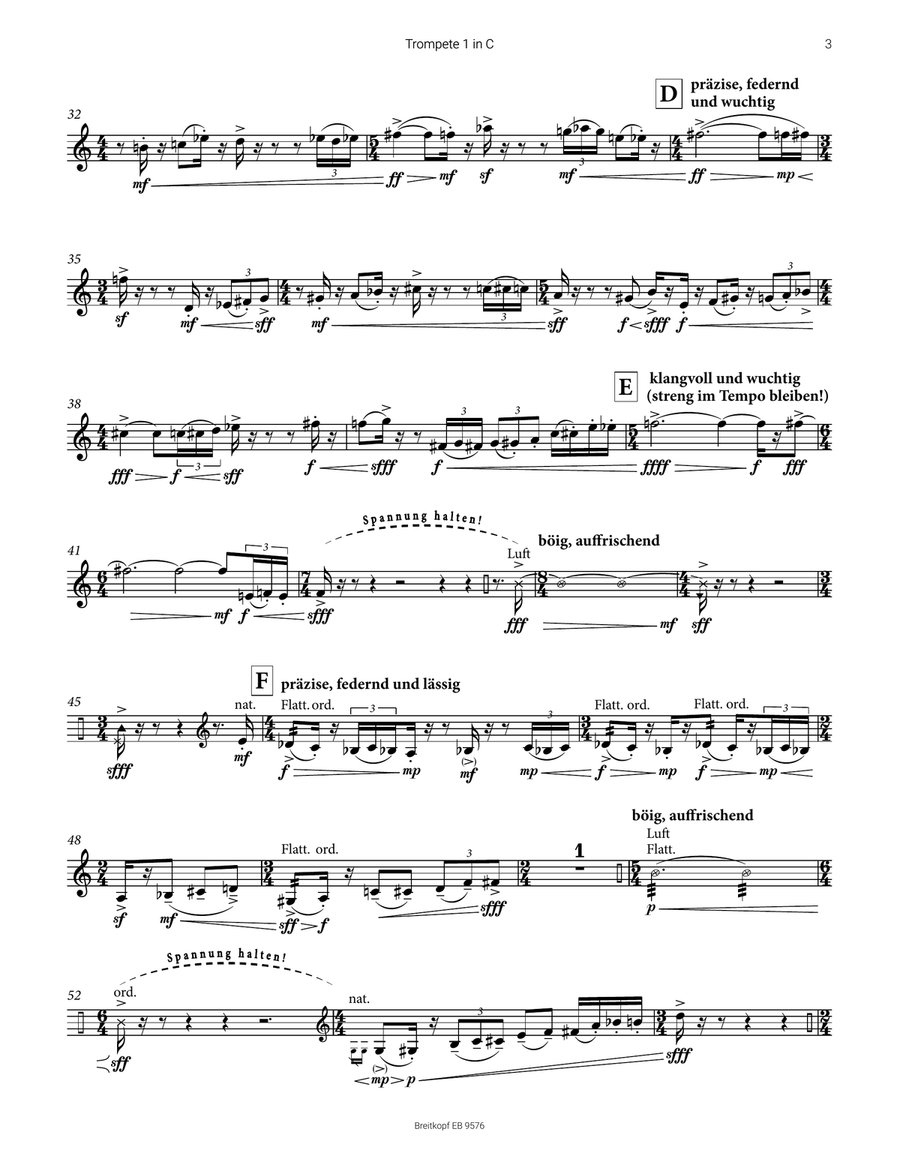 Jagende Wolken, blendendes Blau! Tuba - Sheet Music page 3