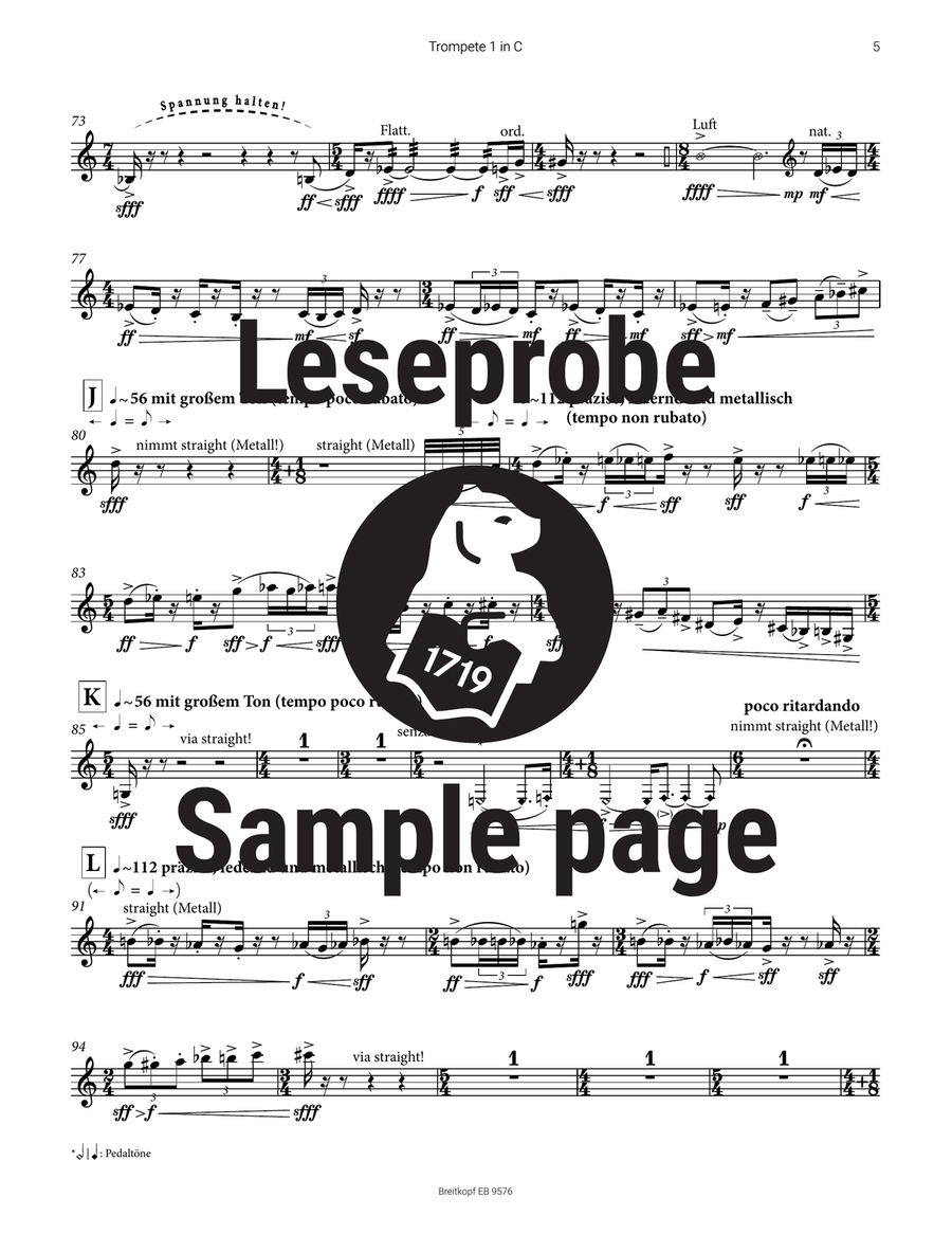 Jagende Wolken, blendendes Blau! Tuba - Sheet Music page 5
