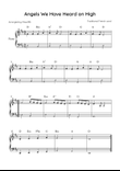 Angels We Have Heard on High - Piano in D Major - Easy