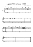 Angels We Have Heard on High - Piano in E Major - Easy