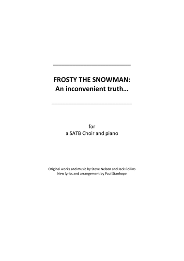 Frosty The Defrosted Snowman